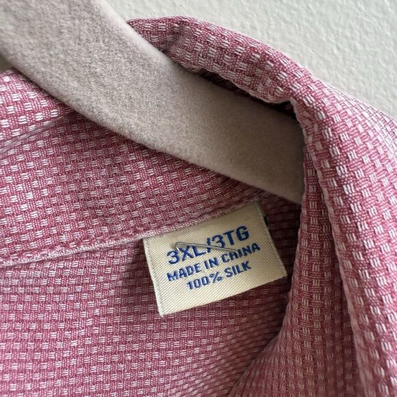 Tommy Bahama 100% Silk Lei Riveria Hawaiian Shirt PINK Men's Size 3XL - Picture 4 of 5